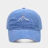 Fashion Hat New Mountain Sunset Embroidery Washed Baseball Cap Women's Tide Outdoor Sports Daddy Hat Men's Sun Hat