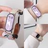 Anwendbar für Xiaomi Mi Band 10 Armband Xiaomi Mi 9/8nfc Leder Litschi-Muster Magnetische Saugung Leichter Luxus Nische Armband Uhrenarmband