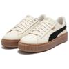 New PUMA Basket Platform Canvas 'Beige Black' Women's 399251-01