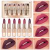 Rouge à lèvres pailleté 6 couleurs, waterproof, longue tenue, diamant, nacré, métallisé, noir, brillant à lèvres, maquillage pour femmes