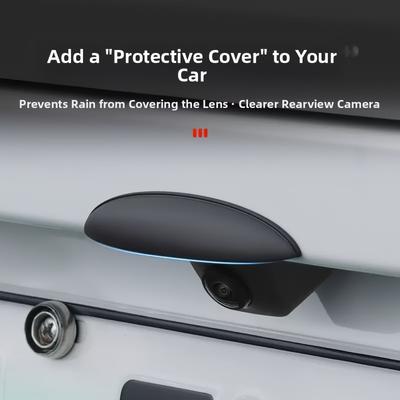 Car Rearview Camera Rain Shield Heavy-Duty ABS Waterproof Windproof Cover with Wide Base Design Compatible with SUV Sedan Truck