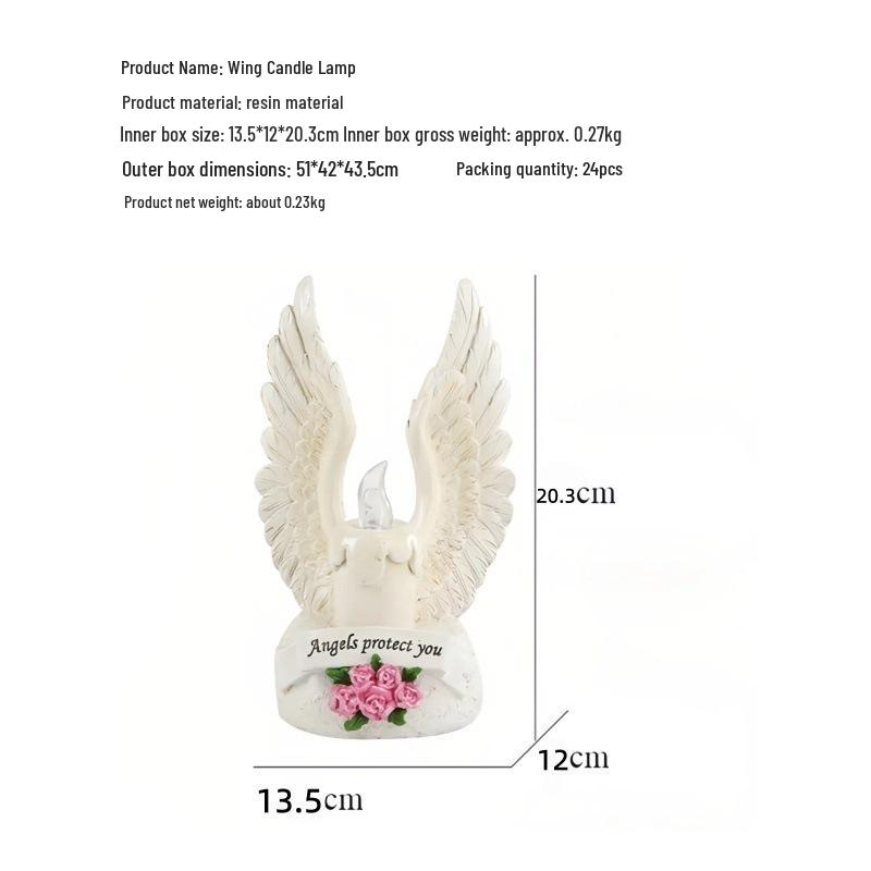 Angel Wings Solar Candle Lamp Garden Decoration