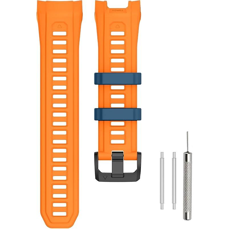 Sport Band Compatible with Garmin Instinct 3 45mm/50mm SOLAR/AMOLED Soft Silicone Adjustable Watch Band Replacement Strap Bracelet Wristband