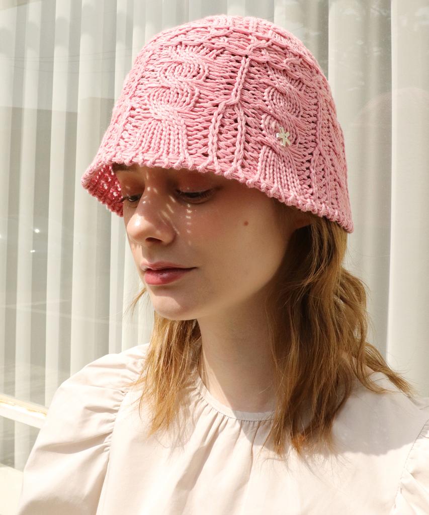 Elkebeullum July Baby Pink Bucket Hat