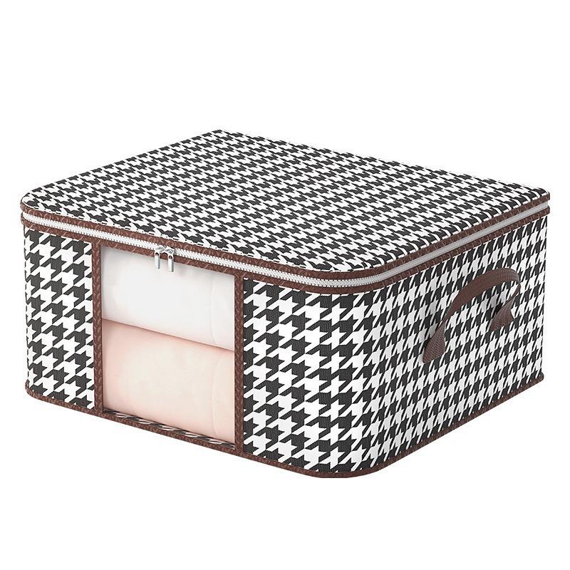 Non-woven Dustproof Quilt and Clothes Organizer Bag with Lock Pattern