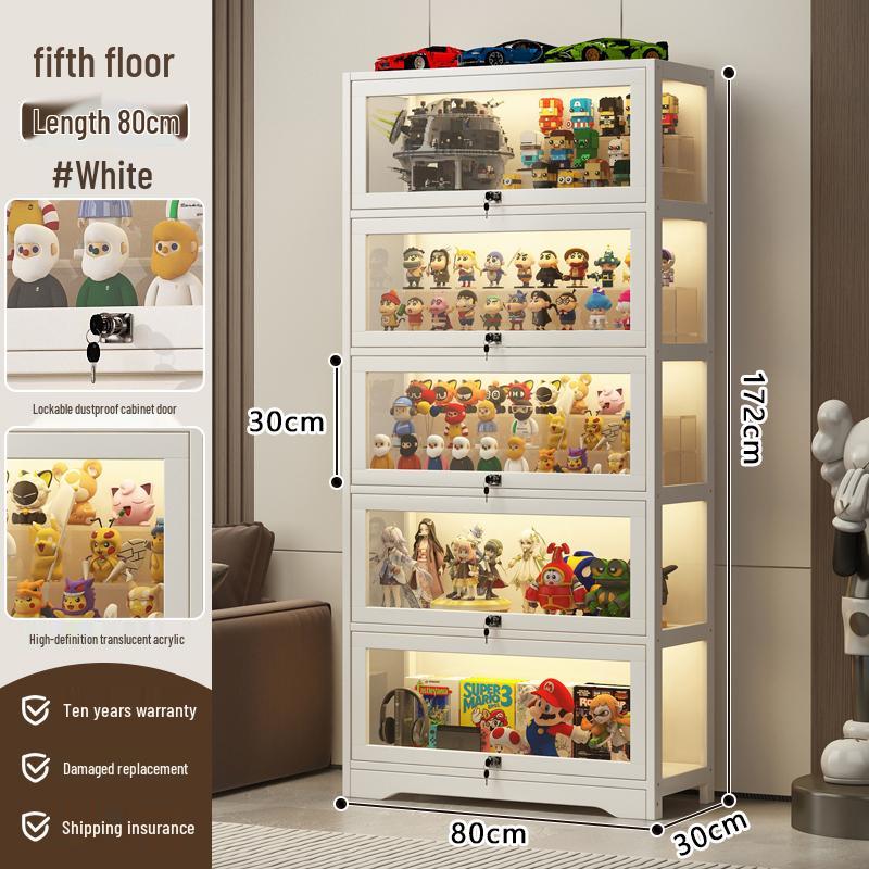 Acrylic Glass Display Cabinet with Lock for Toys and Prizes