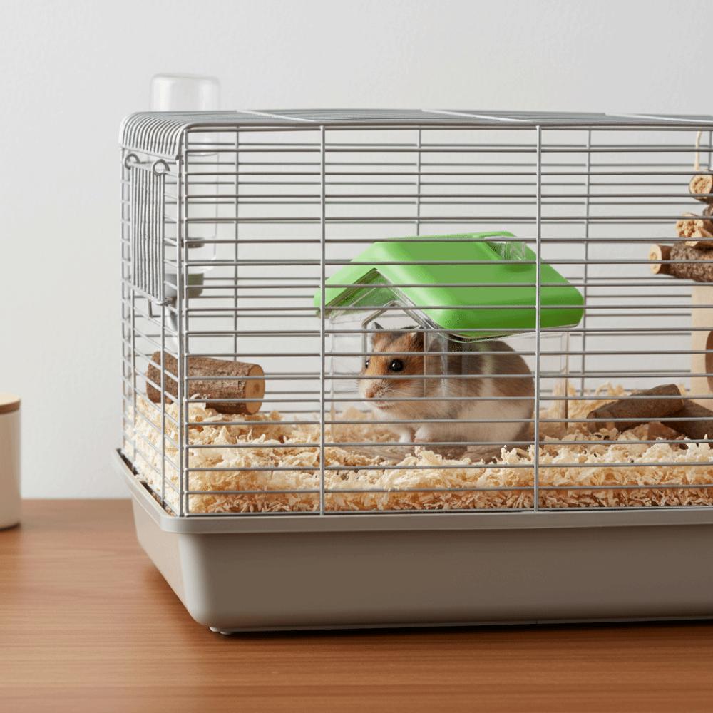 House Shape Hamster Bathtub Anti-Spill Golden Bear Bathroom Hamster Toilet  Cage Accessories