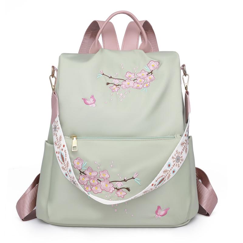 Trendy 2025 Large-Capacity Women's Embroidered Shoulder Bag and Backpack