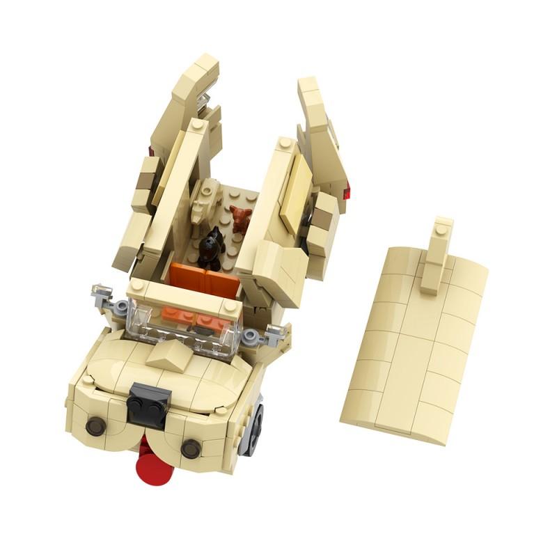 Funbuild Dumb Dumber Doggy Cart Building Blocks Set City Town Car Truck Dumb's Dog Cart Model DIY Kids Puzzle Toy Birthday Gift