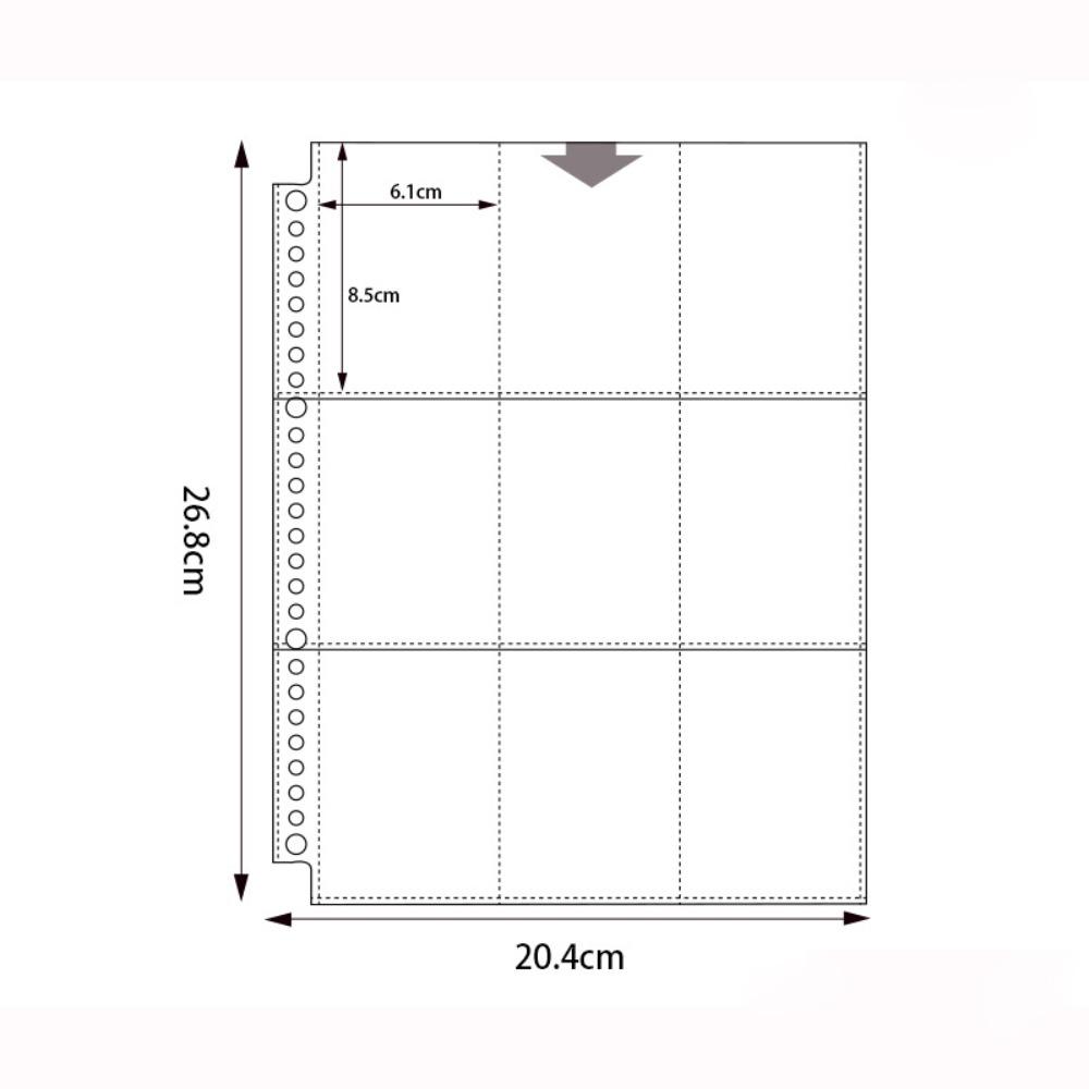 

Inner Page Card Binder B5 Photocard Binder Sheets Transparent PP Acid Free Photo Album Refill Pages Multiple Pockets Sleeve