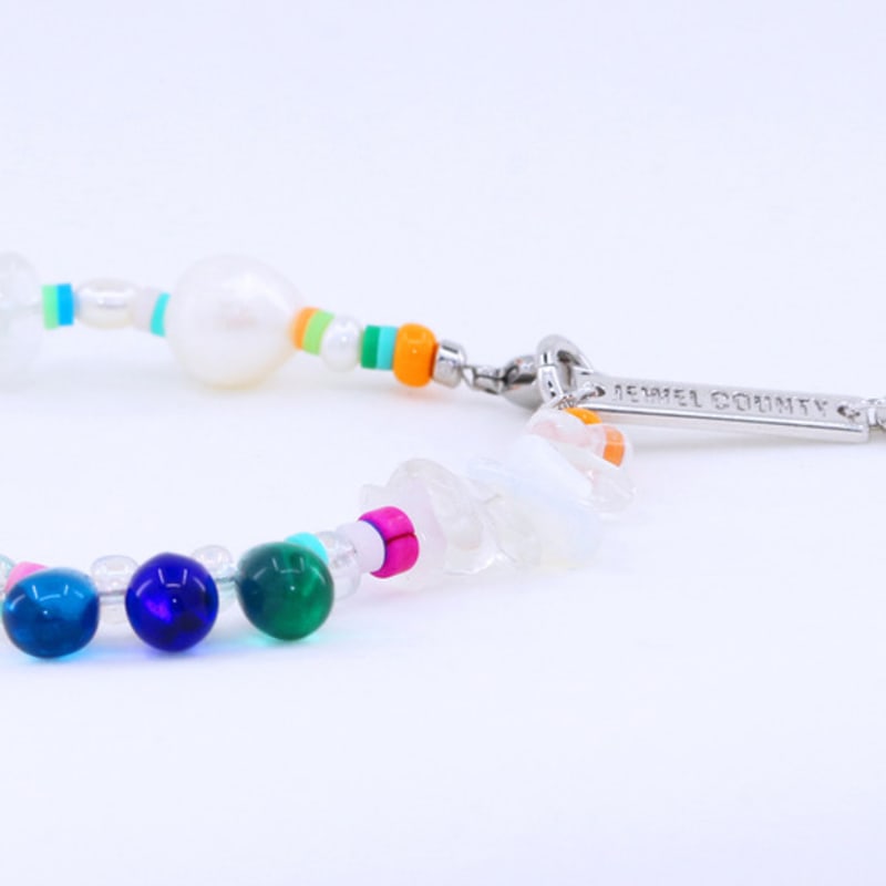 jewelCOUNTY HAPPY THINGS BLUE SMILE BEADS BRACELET