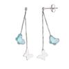 Earrings - Lola Is Precious - Evi - Rhodium-Plated Solid Silver 925 - Topaz - Hook System