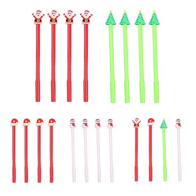 4Pcs Christmas Cartoon Gel Pen Funny Writing Pen Office Supplies for Student Game Reward Christmas Party Supplies