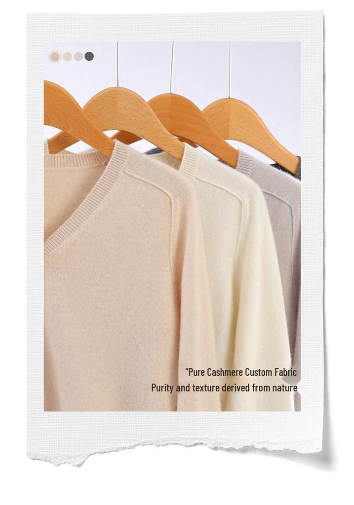 New Arrival: Women's V-neck Cashmere Cardigan - Loose Fit, Solid Color, Saddle Shoulder, Half-Open Button Design for Autumn/Winter.