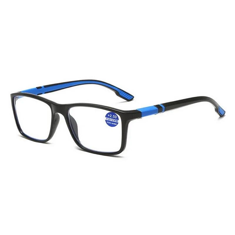 Anti Blue Light Reading Glasses Ultra-Light HD Presbyopic Classic Black Rectangular Glasses Men Women Reading Glasses
