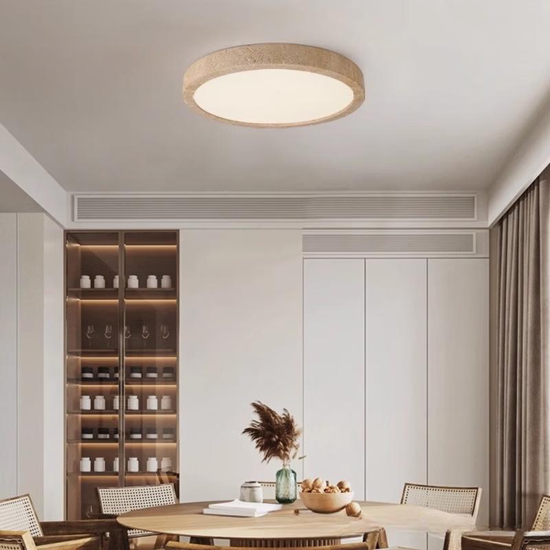 Dream Bubble Yellow Travertine Japanese Table Lamp