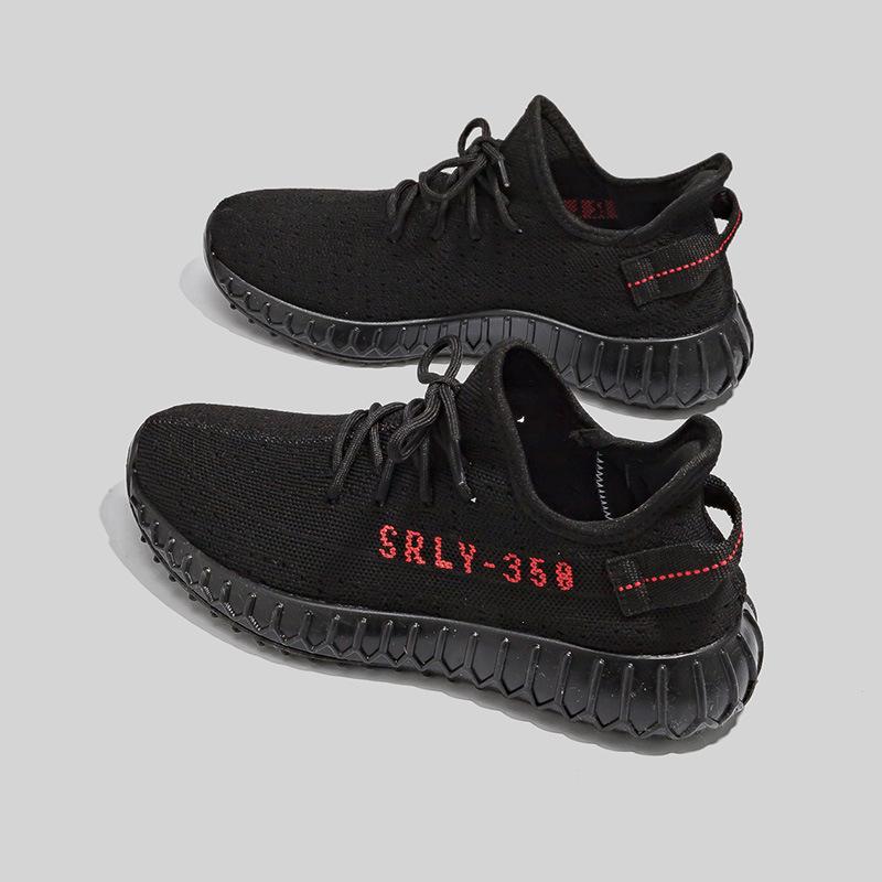 New couple popcorn sole coconut shoes fly-woven breathable running shoes men's ins trendy casual sports shoes