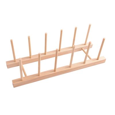 Plate Drainer Wooden Dish Rack Kitchen Plate Drying Holder Book CD Picture
