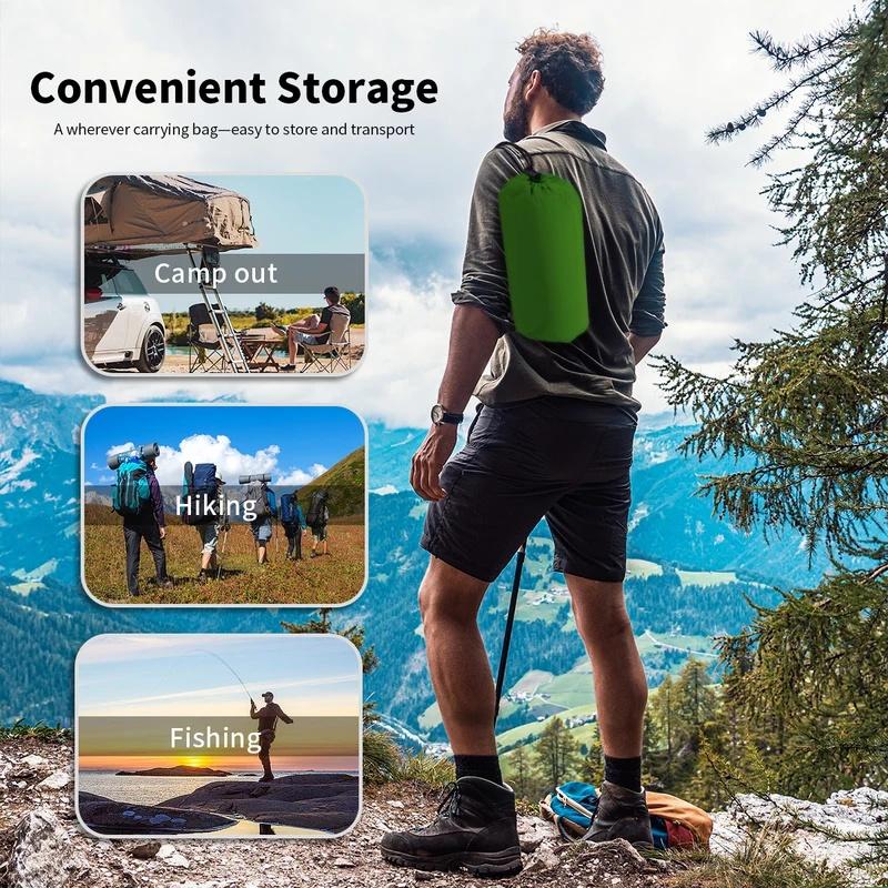 Lightweight Inflatable Portable Air Mat, Compact Fold‑Up Camping Sleeping Mattress for Hiking, Tent Travel and Backpacking Trips