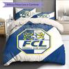 Set Copripiumino Trapuntato con Logo FC Luzern Federa Decorazione per la Casa Regalo di Compleanno (1 * copripiumino + 2 * federa, senza nucleo)
