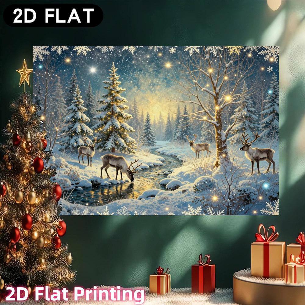 1Pcs Winter Christmas Suitable Decoration Background Winter Backdrop Decorations For Photo Studio Photo Booth Christams Party