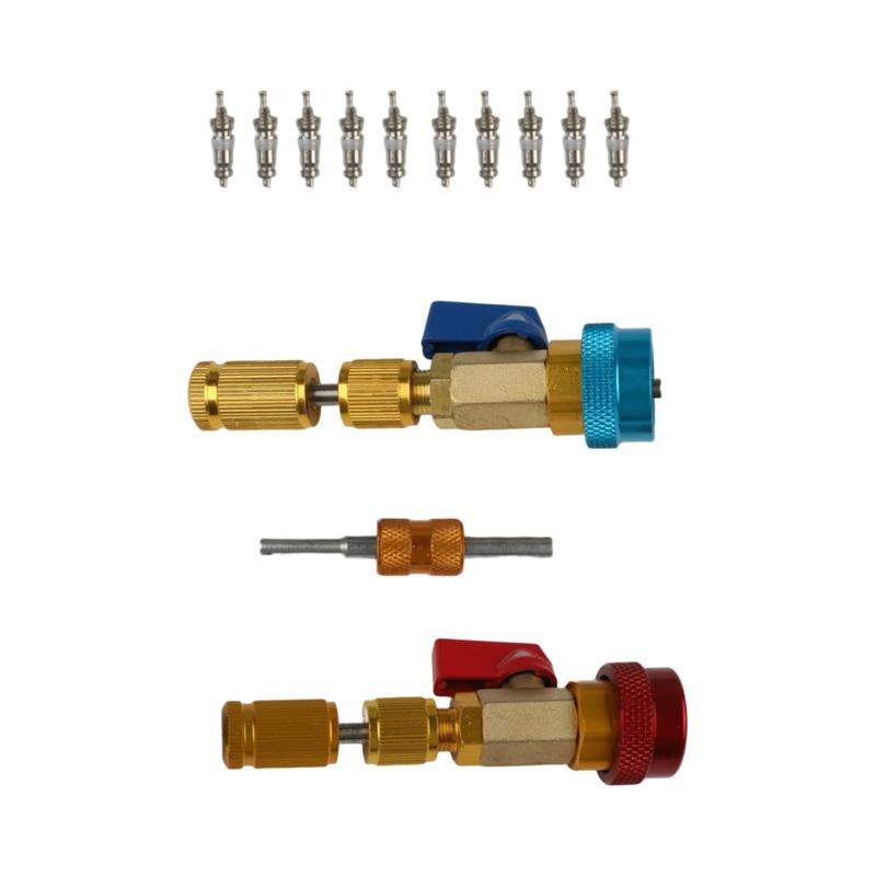 Für R134A Ventilkern-Entfernungswerkzeuge mit Hoch- und Niederdruck-Schnellkupplungen, Entwickelt für die Effizienz von Kfz-Klimaanlagen