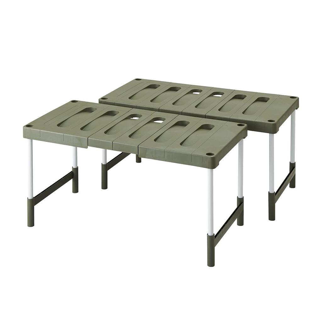 Belca CO-RG2T, Made In Japan, Two-Piece Extendable Storage Shelf for Closets and Closets, 76.5-93.5cm Wide X 37cm Deep X 35-40cm High, Eco-Green