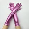 1 par hansker for kvinner glatt kunstskinn Ensfarget helfingre Elastisk albuelengde Nattklubb Cosplay Performance Poledans rekvisitt