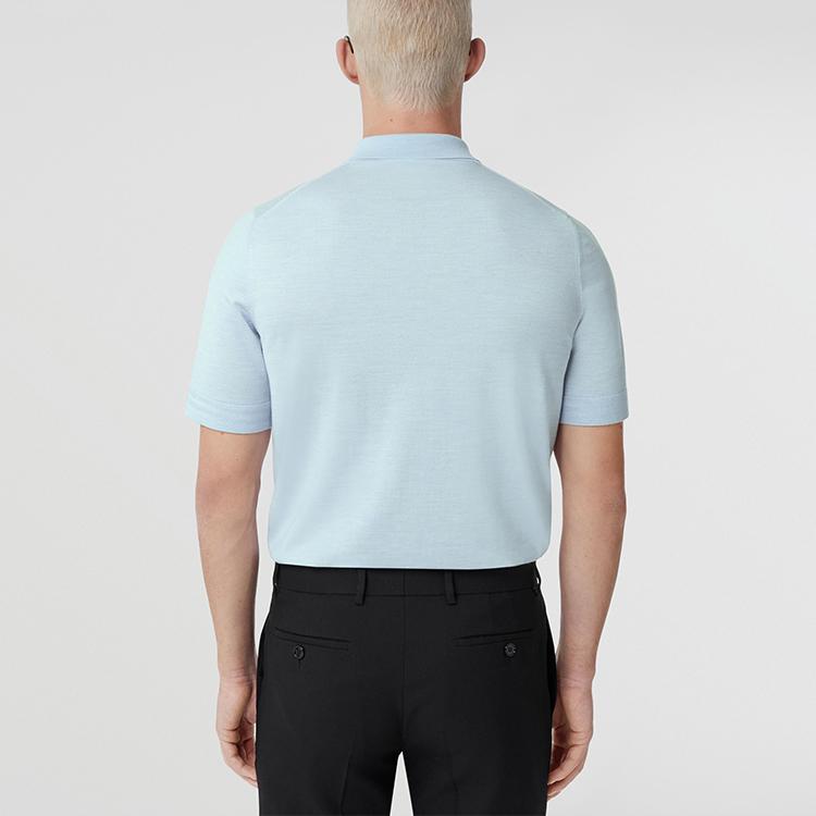 Burberry SS22 Polo Shirt Men's Light Blue 80503511
