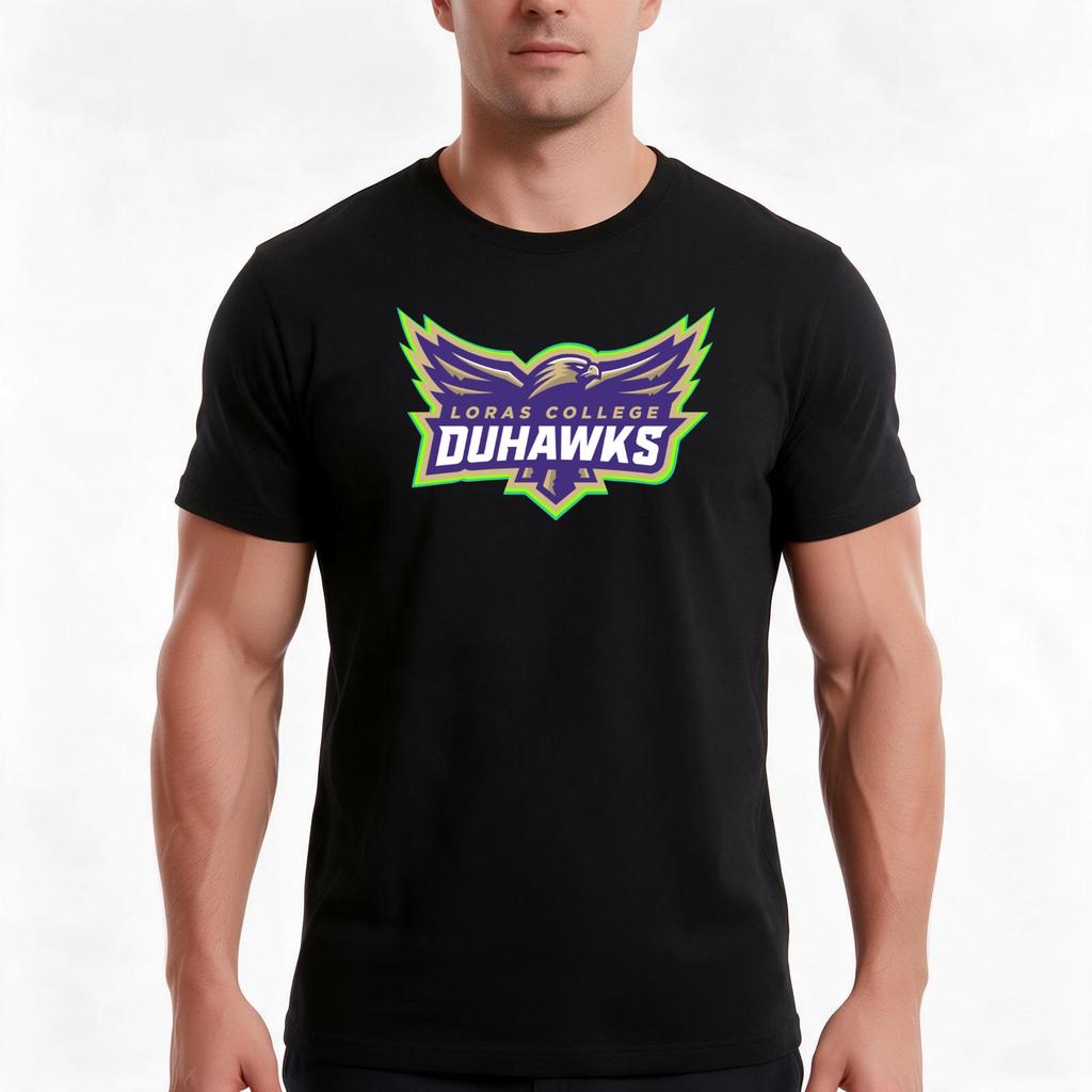 Loras Duhawks TShirt Summer Casual Cotton Tee Oversized Streetwear Tops Vintage Graphic Print Loose Fit Short Sleeve