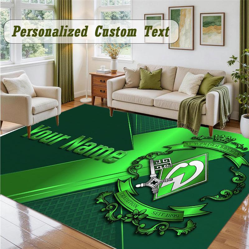 Crystal Velvet Square Rug Custom NameWerder Bremen FC Pattern Non Slip Home Floor Decor Rug