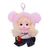 Exquisite Niedliche Puppe Vinyl Gesicht Plüschtiere Lockenköpfige Puppe Mit Kleidung Geburtstag Weihnachtsgeschenk für Kinder Mädchen Hängebeutel