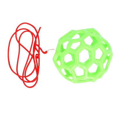 Hanging Feeding Toy Rubber Lattice Design Lightweight Soft Horse Treat Ball for Home and Farm Green