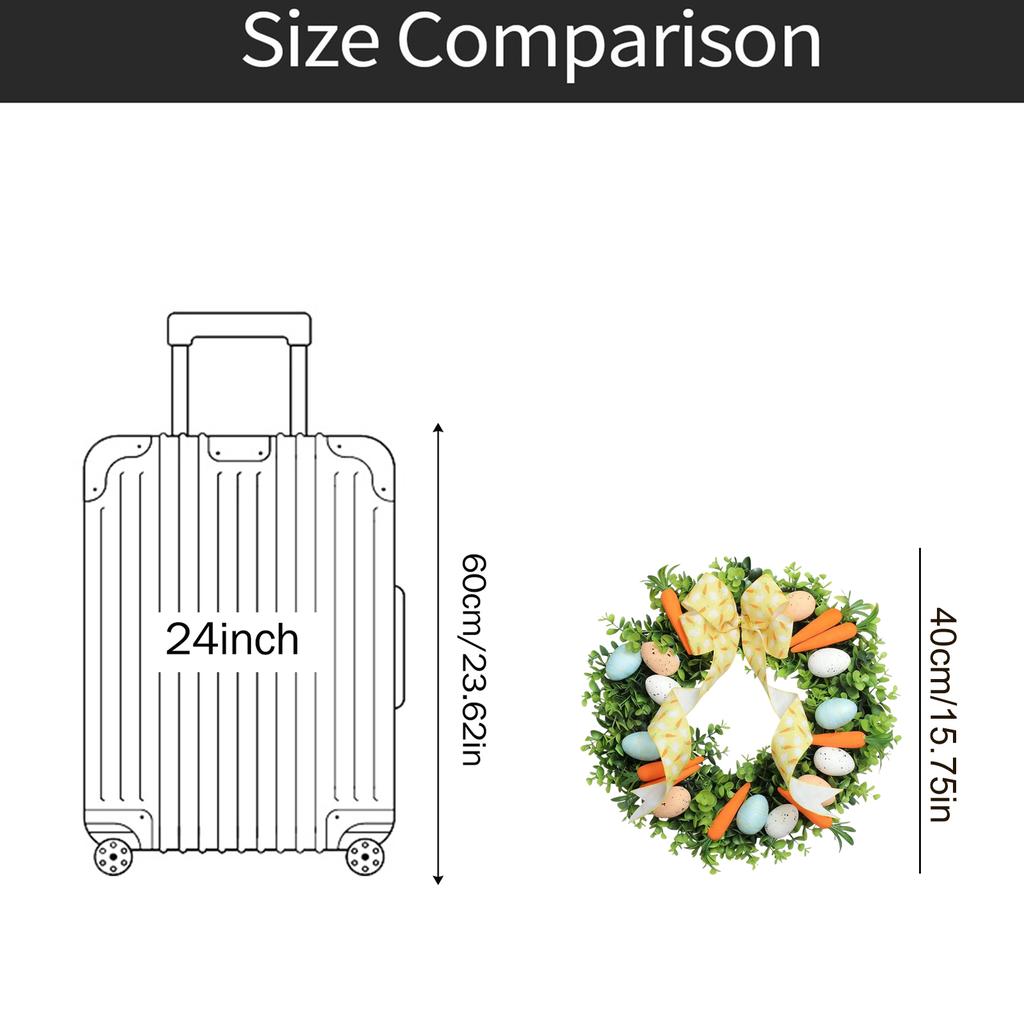 Osterkranz, Niedlich – Eier- und Karottenförmig, Festliche Dekoration, Geeignet für Haustür, Treffen mit Freunden und Familie, Und Außendekoration für das Zuhause.