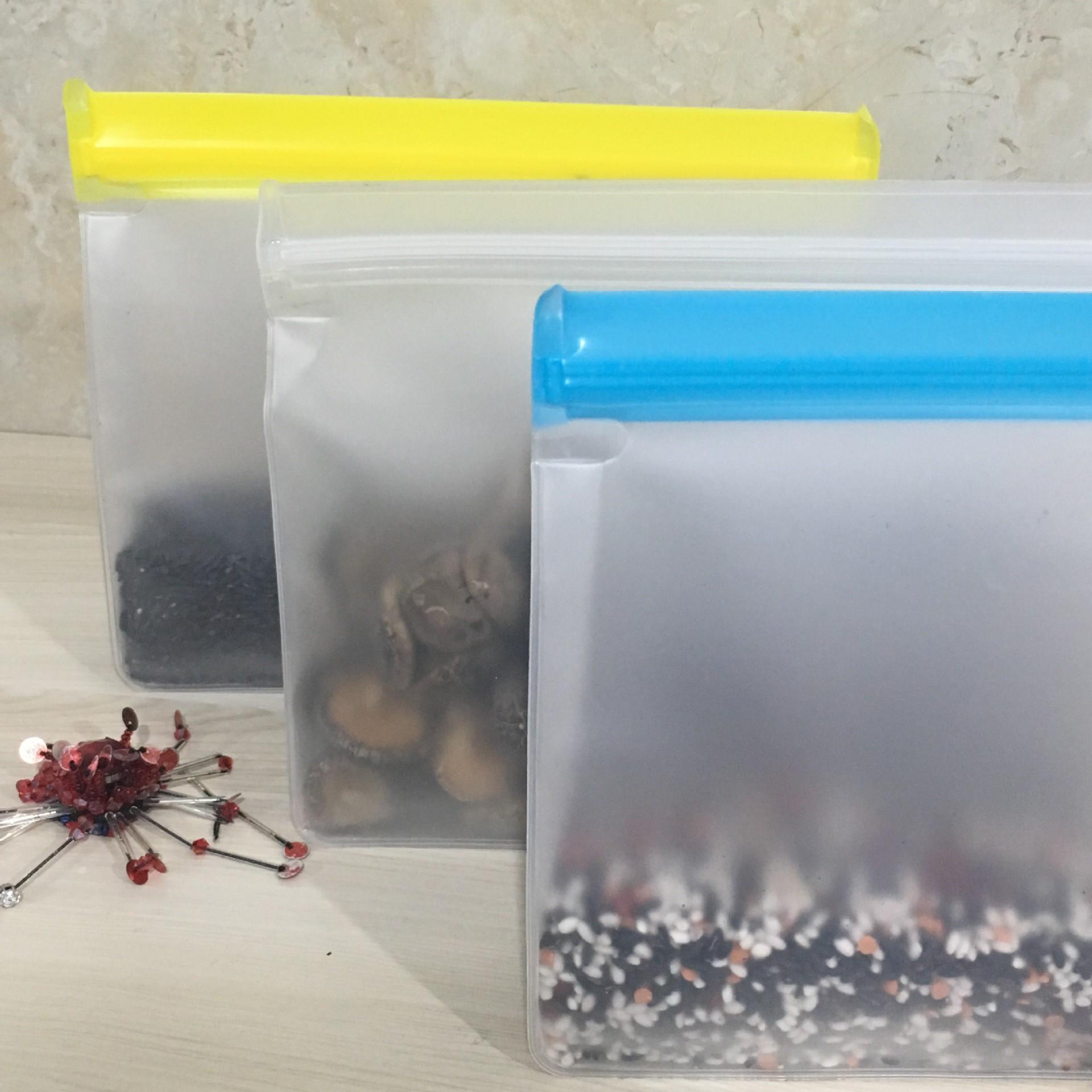 

Baisheng PEVA Frosted 3D Food Preservation & Sealing Bag for Refrigerators & Freezers - Food Grade. Small 15.2*11.2*5 cm