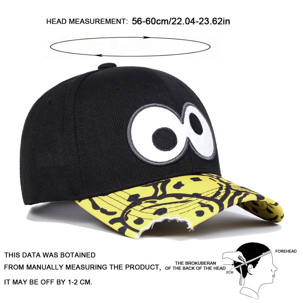 Unisex Eye Embroidery Baseball Caps Outdoor Adjustable Spring and Autumn Casual Sunscreen Hat
