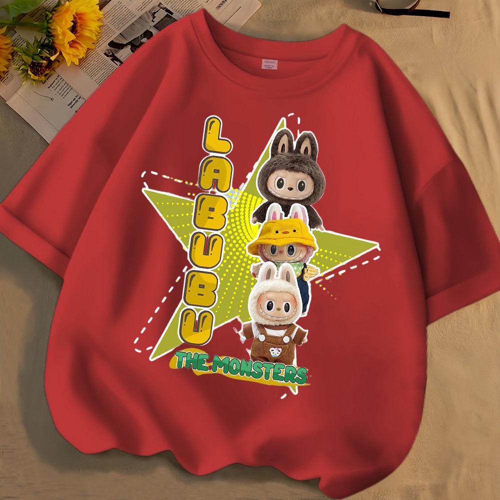 

Дитяча футболка Star Labubued Дитяча Аніме 3D-принт Футболка Хлопчик Дівчинка Модний Повсякденний Одяг Літній Милий Одяг з Коротким Рукавом Подарунок 160