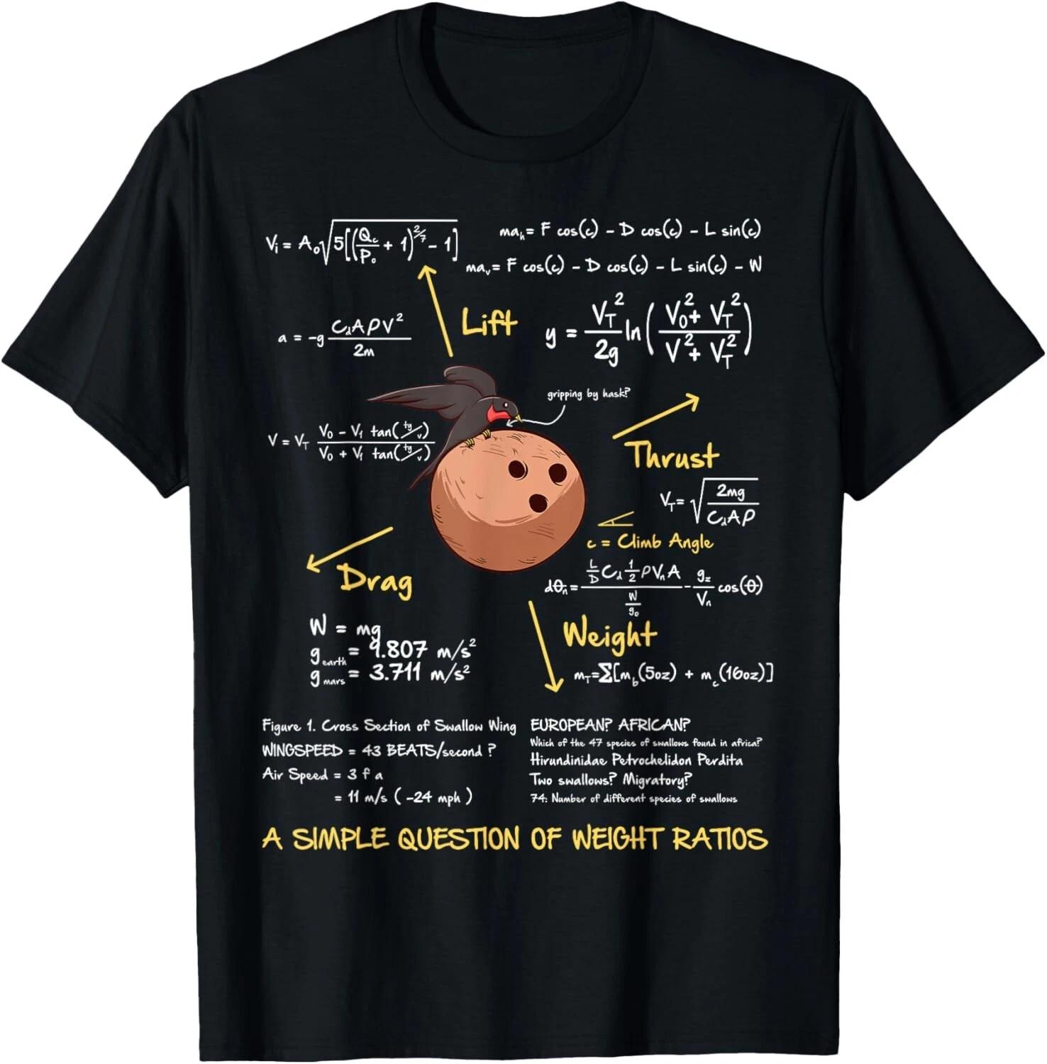 A Simple Question Of Weight Ratios Funny Math Tee Gift Unisex T-Shirt 3XL
