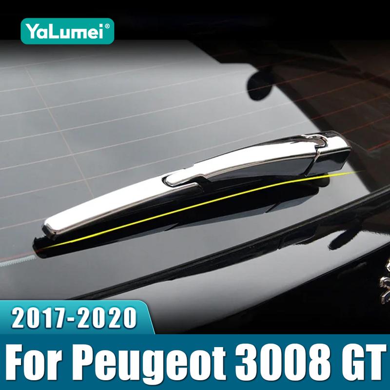 For Peugeot 3008 GT 2017 2018 3008GT MK2 Hybrid ABS Car Rear Wiper Window Wiper Cover Trim Accessories