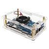 Fully Vented Acrylic Cover Case with Cooling Fan Heatsinks for Orange Pi 5