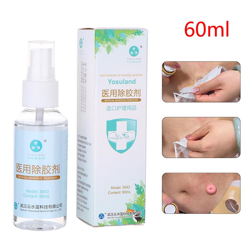 Spray Nettoyant Adhésif 60ML pour Colostomie Dissolvant d'Adhésif Médical Produits de Soin pour Poche de Stomie