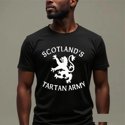 Maglietta Tartan Army della Scozia, Maglietta Regalo Scozzese per Tifosi di Calcio Scozzesi