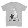 Penguin But Why T Shirt  Harajuku TShirts Short Sleeve Classic Tops Summer Cotton O Neck Plus Size Clothes