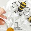 One Sheet Colorful Bee White Flowers Window Spring Home Decoration Glass Stickers Static Cling Double-sided Visual Pattern