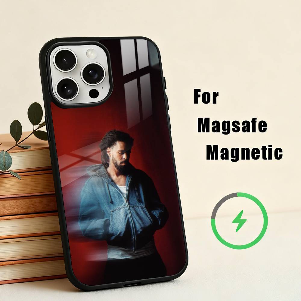Rapper Singer J-J C-Cole-E  Phone Case For iPhone17,16,15,14,13,12,11 Plus,For Magnetic Wireless Charge Cover