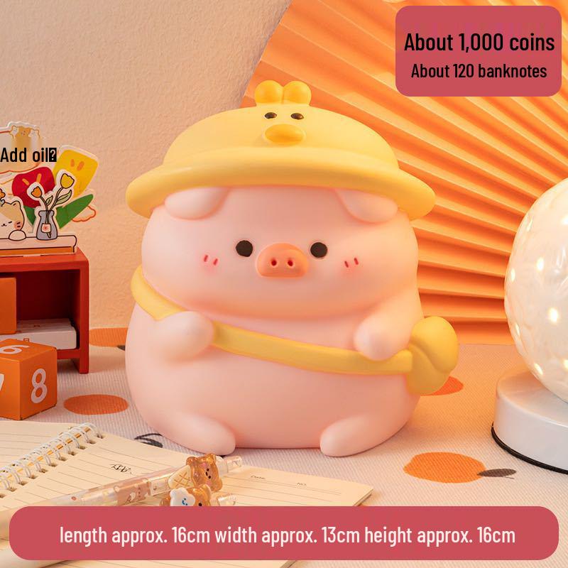 Dudu Pig Cartoon Piggy Bank Toy for Children, Large Capacity Vinyl Savings Bank and Gift.