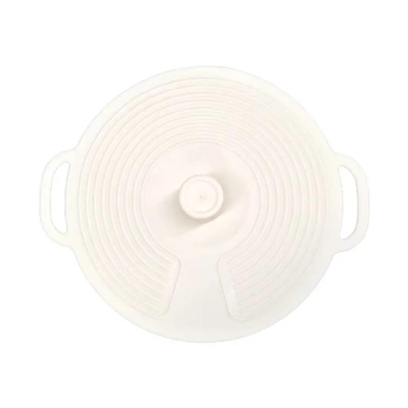 Dustproof Silicone Pot Lid with Handle, Anti-Spill Splash-Proof Sealing Fresh-Keeping Cover for Bowl, Microwave & Refrigerator