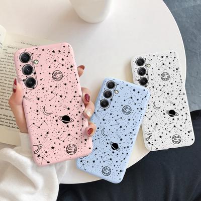 Cosmic Stars Patterned Soft Silicone Case For Samsung M35 A55 Xiaomi Redmi Note Poco C65 iPhone Huawei Honor Realme Camera Protective Shockproof Cover