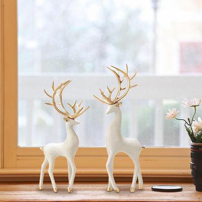 Animal Statue, Reindeer Figurines, Standing Deer Statues, Gifts, Home Decor, Bedroom