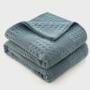 Soft Breathable Cotton Throw Blanket with Waffle Texture for Twin Queen King Bed, Decorative Plaid Sofa Cover, Summer Throw